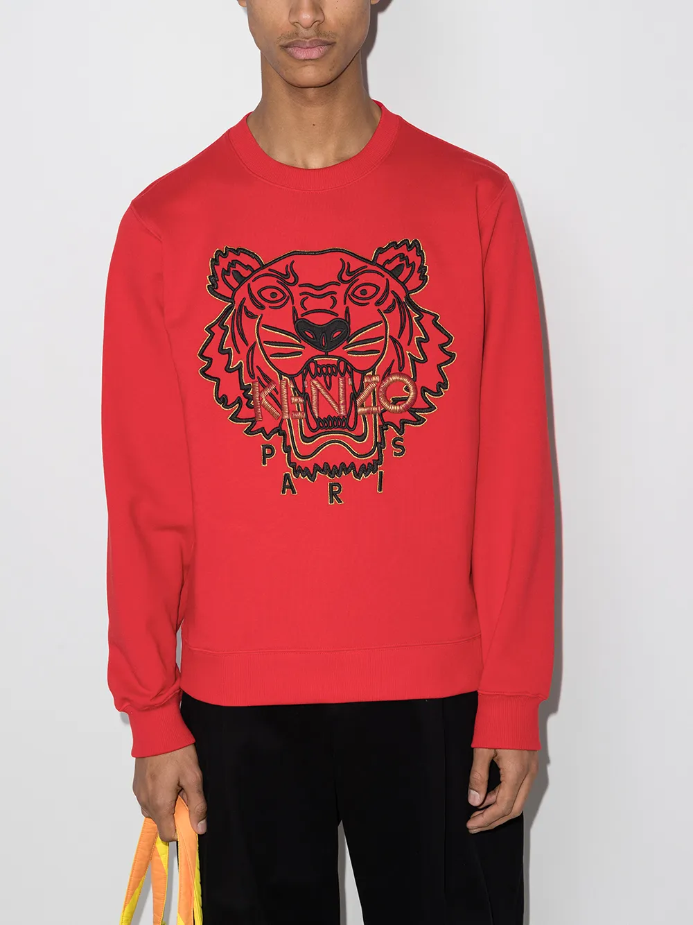 фото Kenzo embroidered tiger head cotton sweatshirt