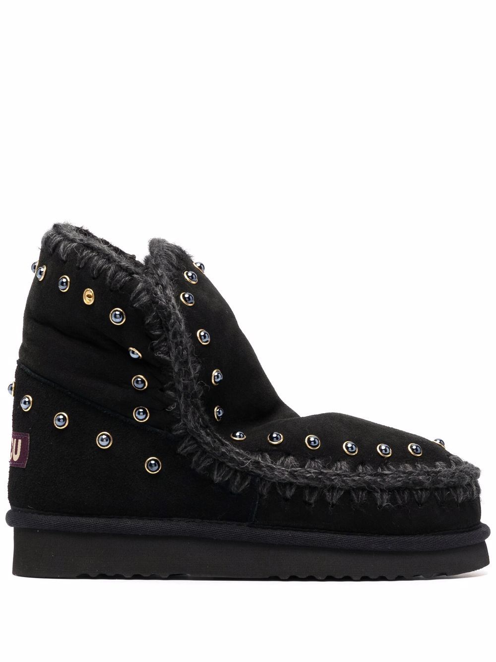 

Mou botines Eskimo con apliques - Negro