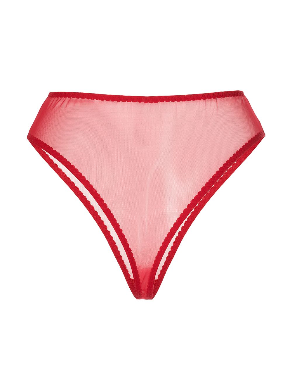 Shop Petra Sheer High-rise Thong In 红色