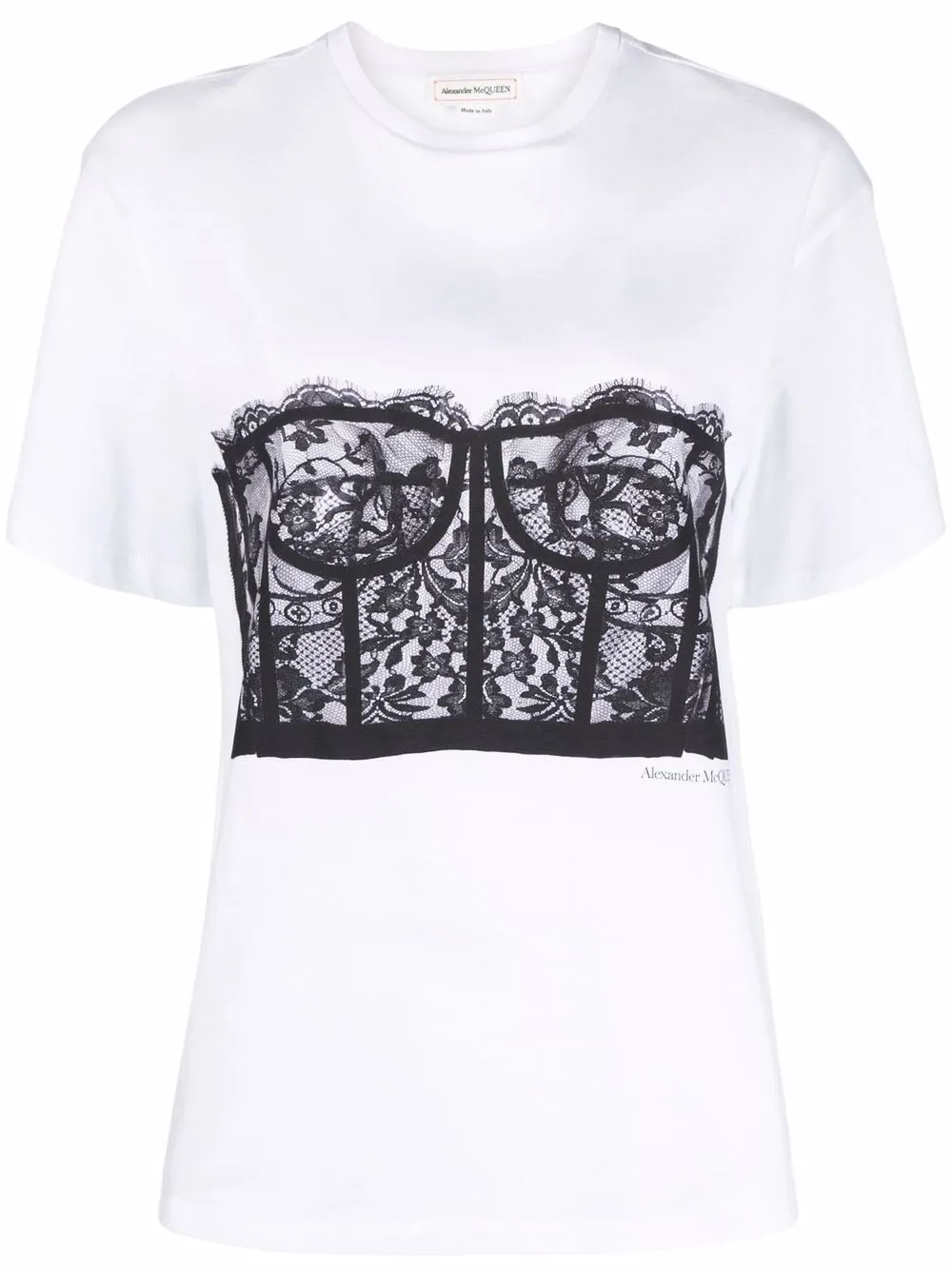 Alexander McQueen Lace Corset T-shirt - Farfetch