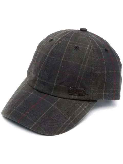 Barbour plaid-pattern cap