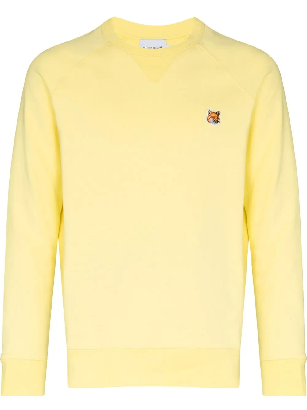 

Maison Kitsuné sudadera con parche Fox - Amarillo