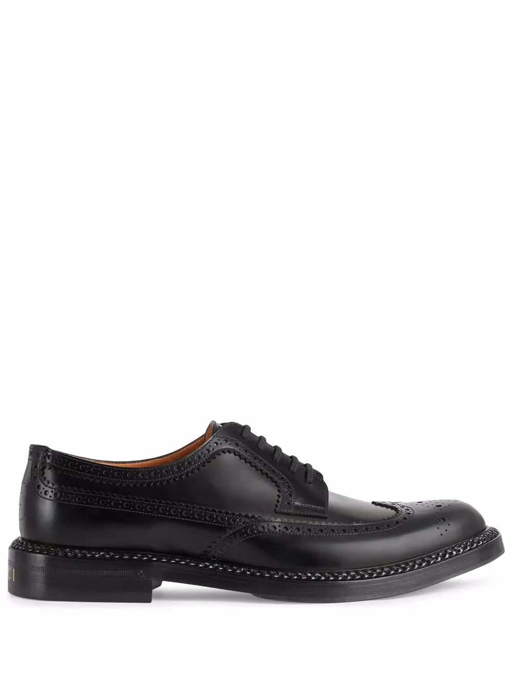 Gucci leather lace-up brogues – Black