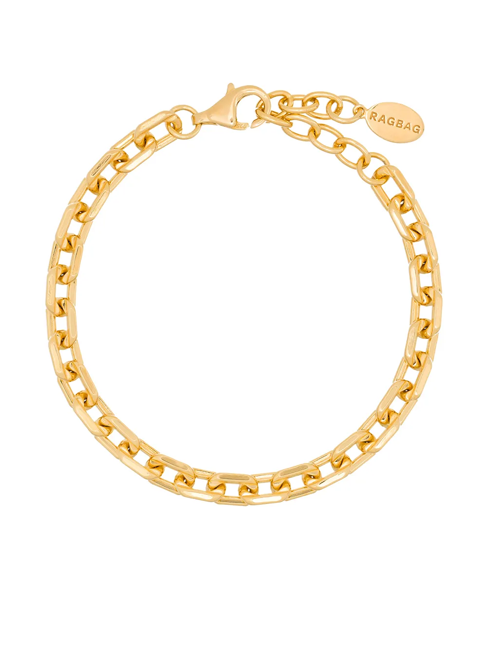 gold-plated chain-link bracelet