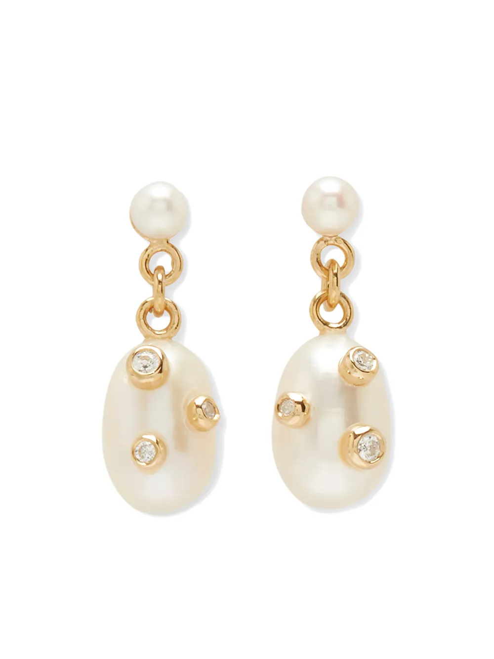 

RAGBAG STUDIO aretes en oro amarillo de 18 kt con perlas - Dorado