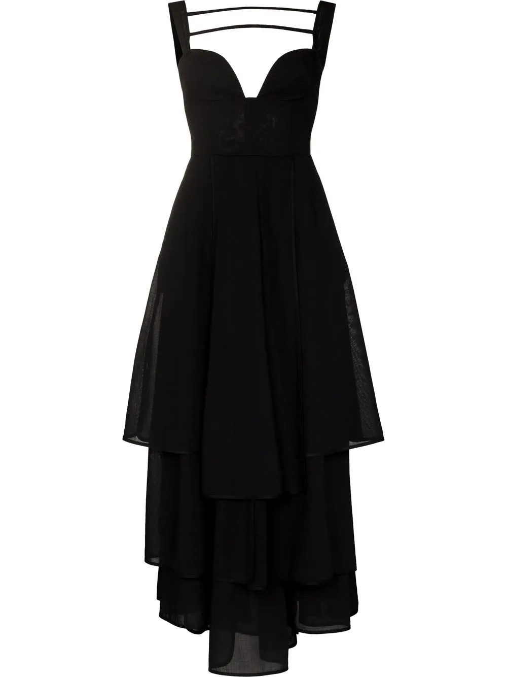 A.W.A.K.E. TIERED MIDI DRESS