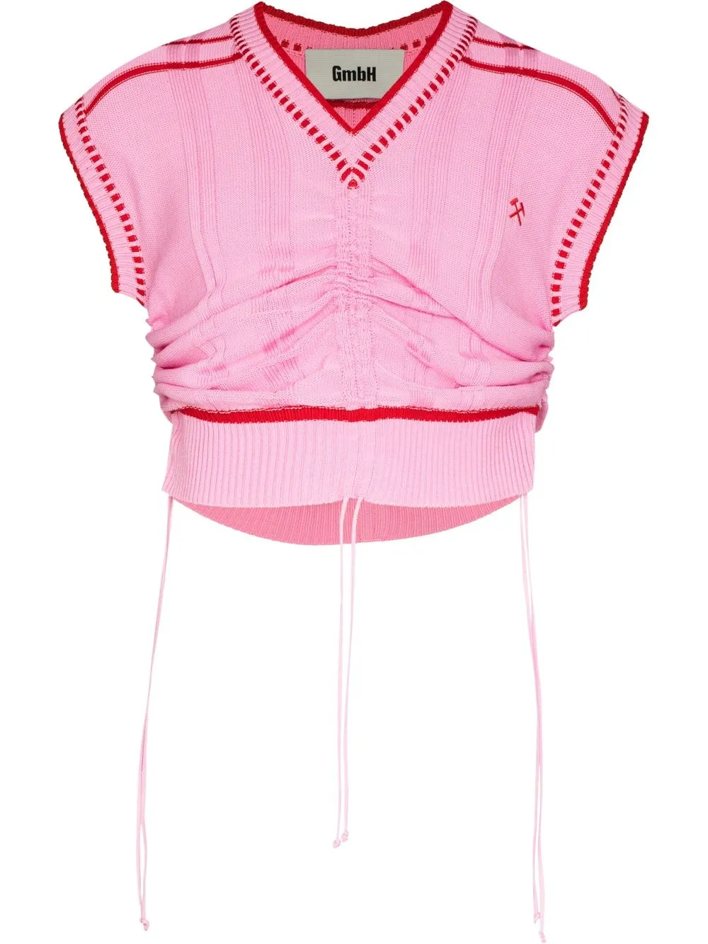 

GmbH contrast-trim sleeveless jumper - Pink