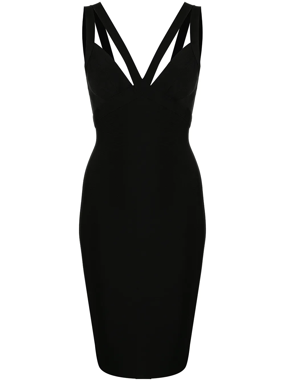 

Herve L. Leroux cut out-detail midi dress - Black
