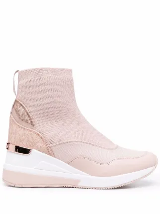 Michael Michael Kors Logo Sneaker Boots Pink FARFETCH GH