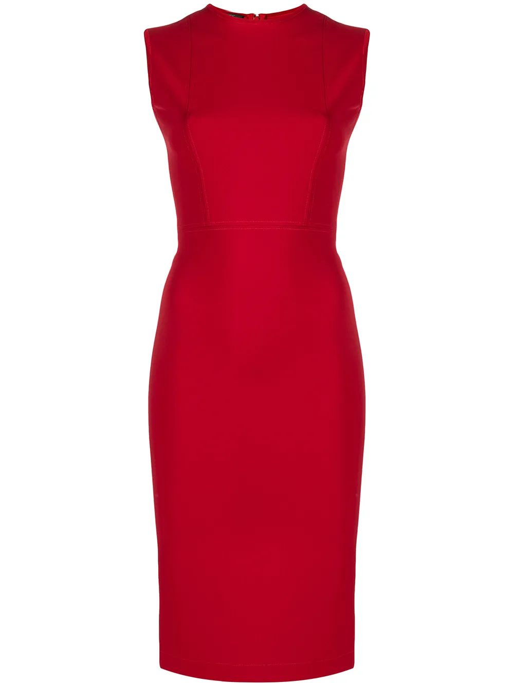 

Herve L. Leroux vestido sin mangas con cuello redondo - Rojo
