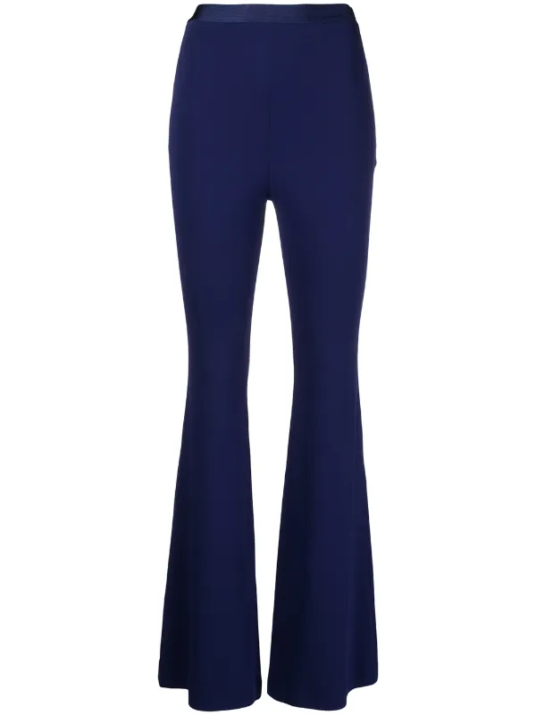 Herve L. Leroux Jersey Flared Trousers 