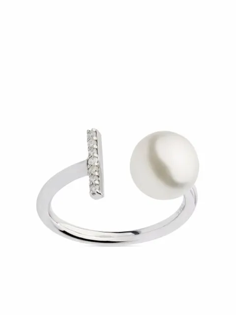 Farfetch Accessori Gioielli Anelli Anello Gate Square in argento sterling e onice 