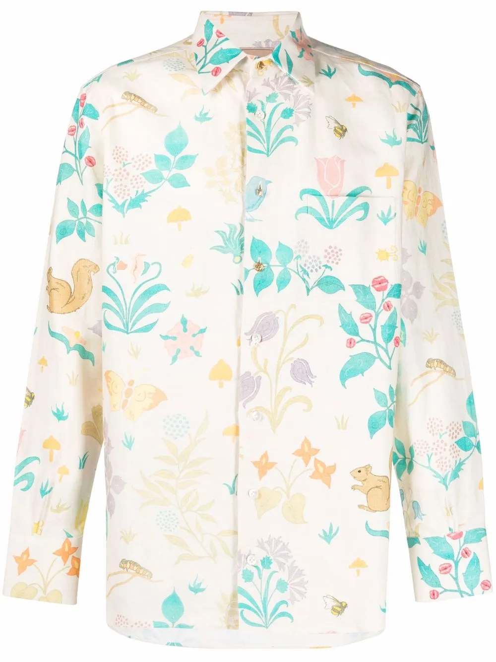 

Federico Curradi Eco-print long-sleeve shirt - Neutrals