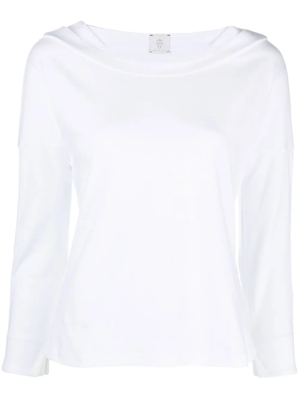 

Eleventy playera con cuello barco - Blanco