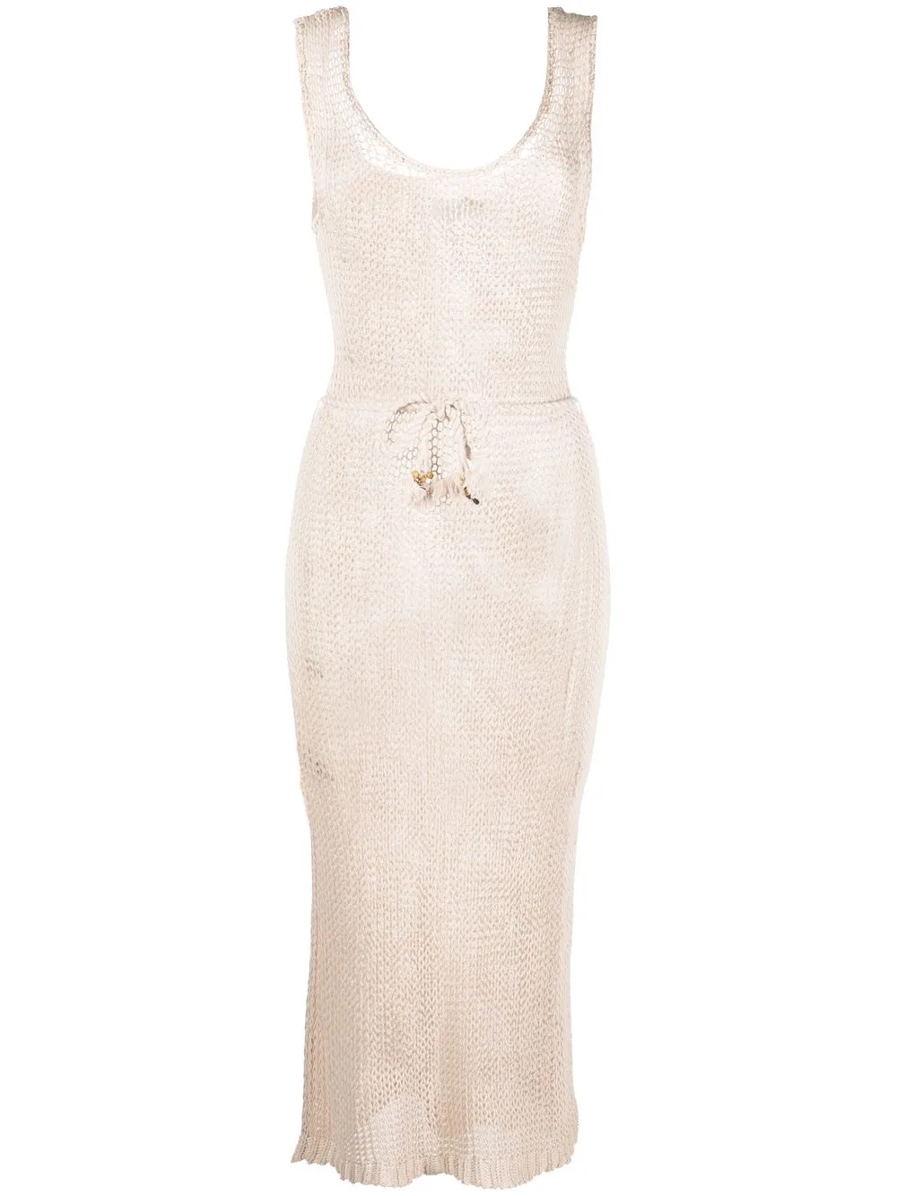 

ZIMMERMANN Tropicana sheer knitted dress - Neutrals