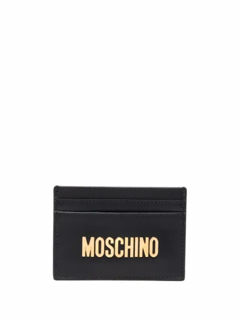 Moschino logo-plaque cardholder