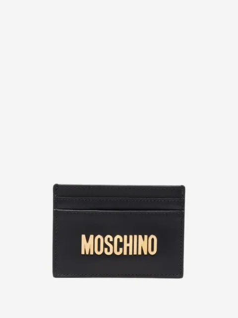 Moschino logo-plaque cardholder