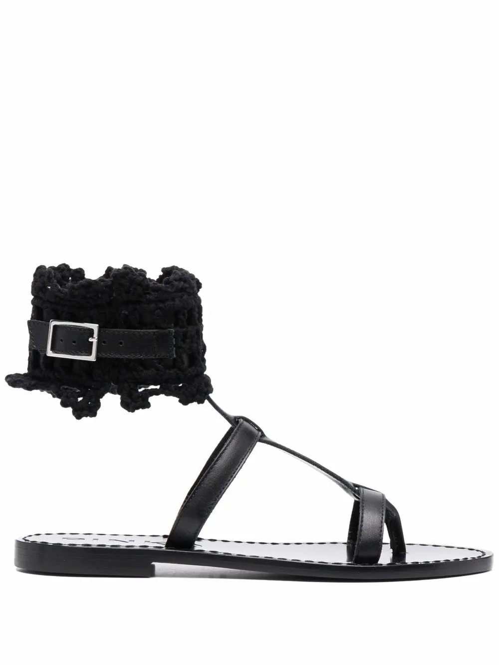 

PINKO sandalias con detalle de crochet - Negro