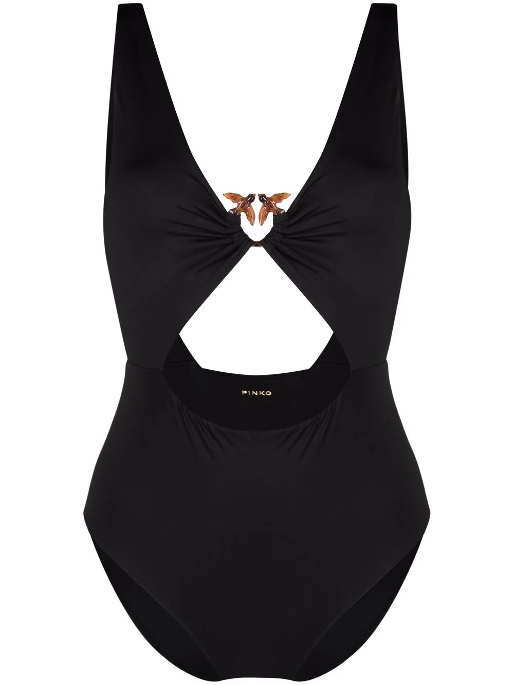 

PINKO Love Birds cut-out swimsuit - Black