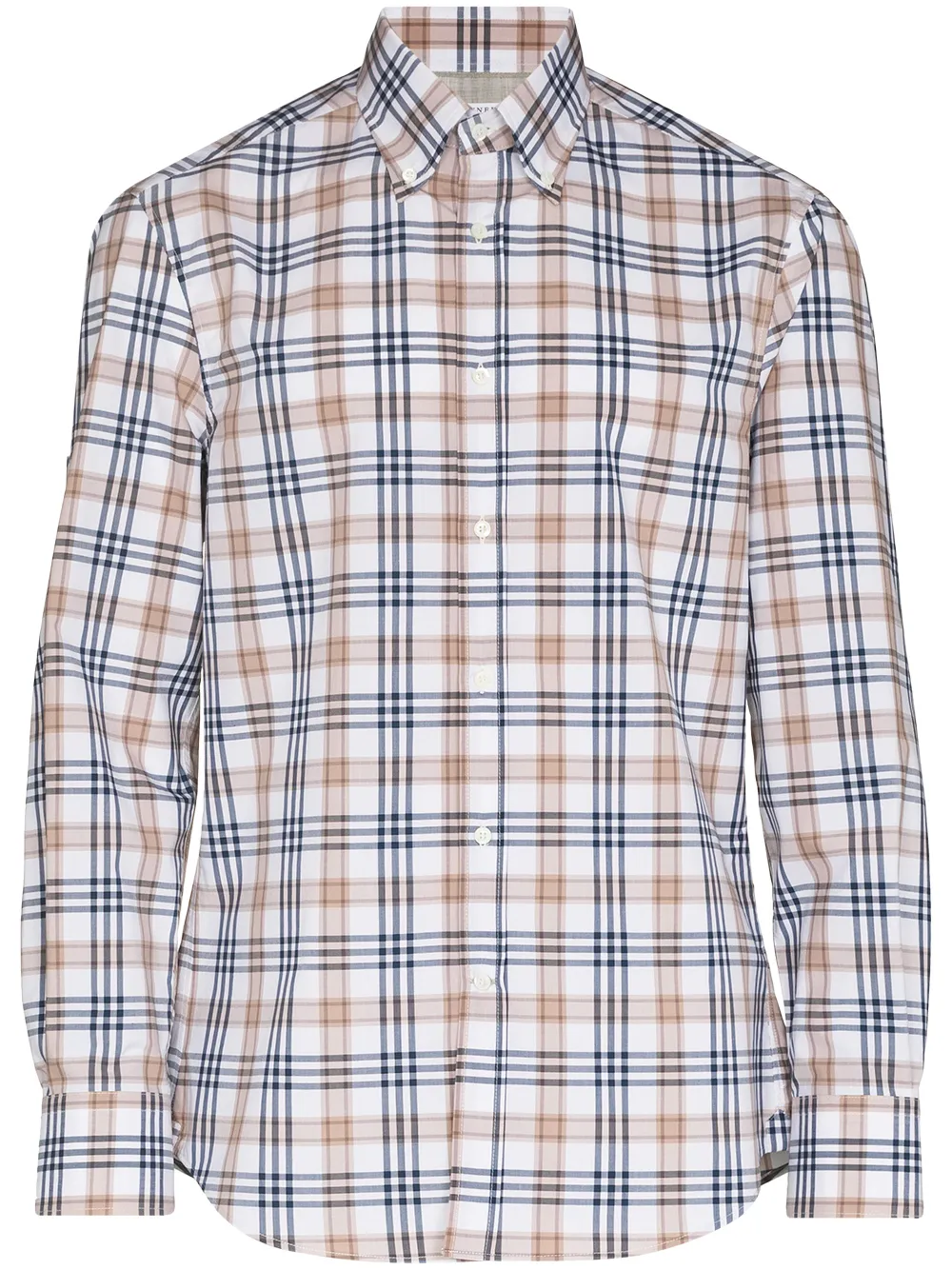 

Brunello Cucinelli plaid cotton shirt - Neutrals