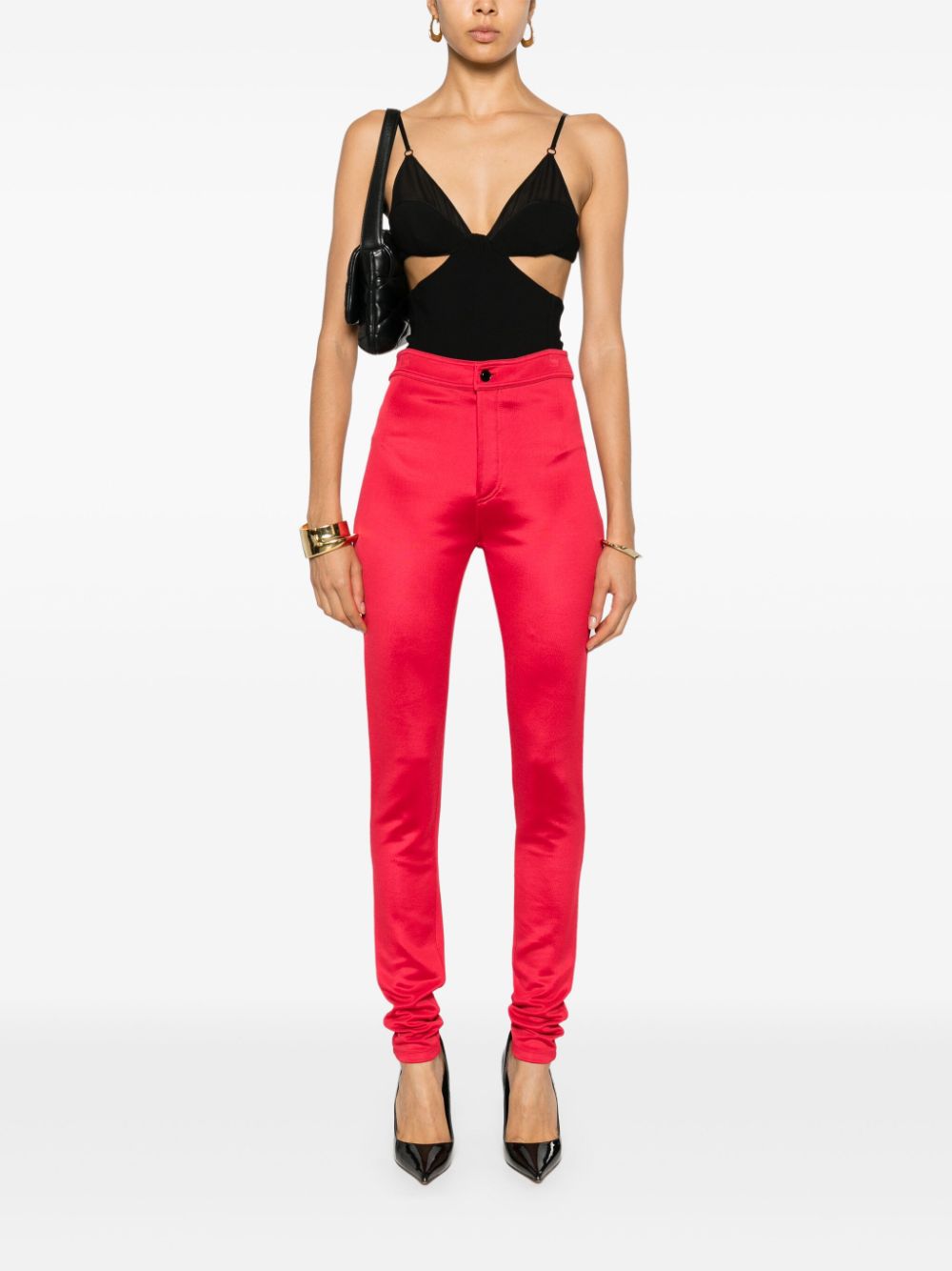 Saint Laurent skinny-leg trousers - Red