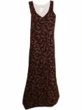 Comme Des Garçons Pre-Owned 1996 foliage-print velvet dress - Brown