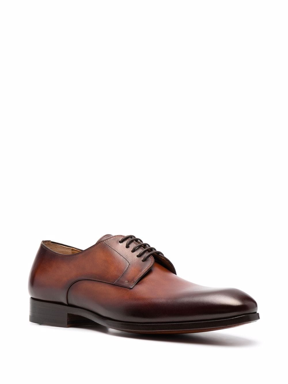 Shop Magnanni Leather Derby Shoes In 褐色