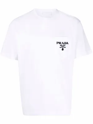 mens white prada t shirt