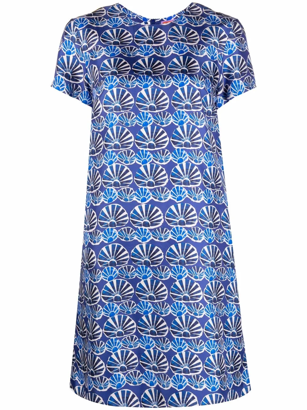 

La DoubleJ shell-print swing dress - Blue