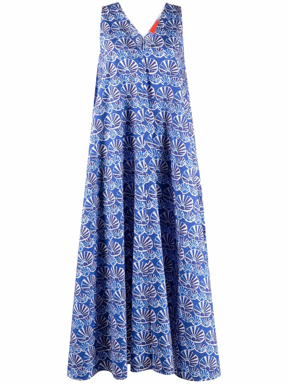 

La DoubleJ shell-print tent dress - Blue