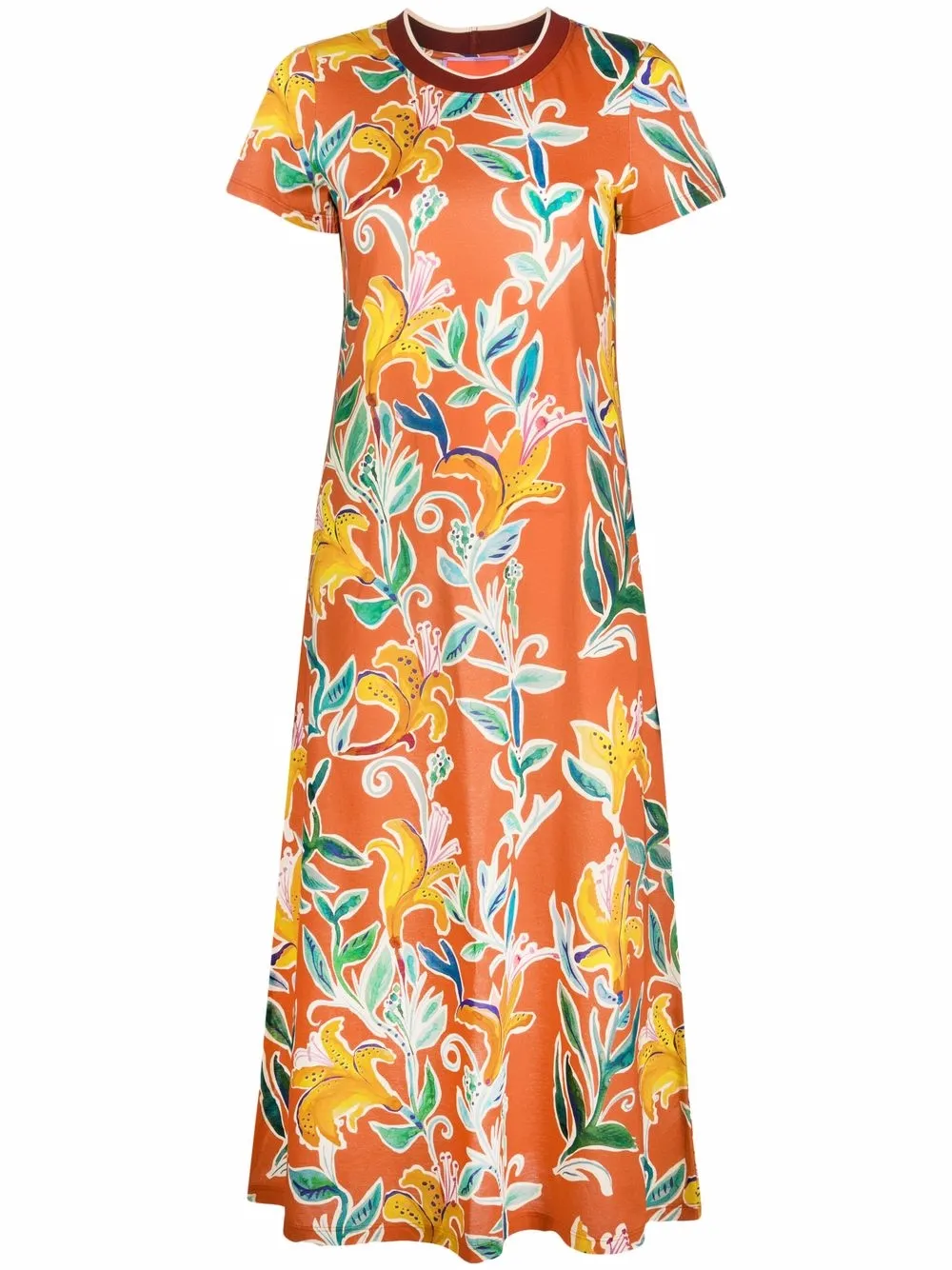 

La DoubleJ Sporty Swing floral dress - Orange