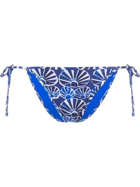 La DoubleJ graphic-print string bikini bottoms