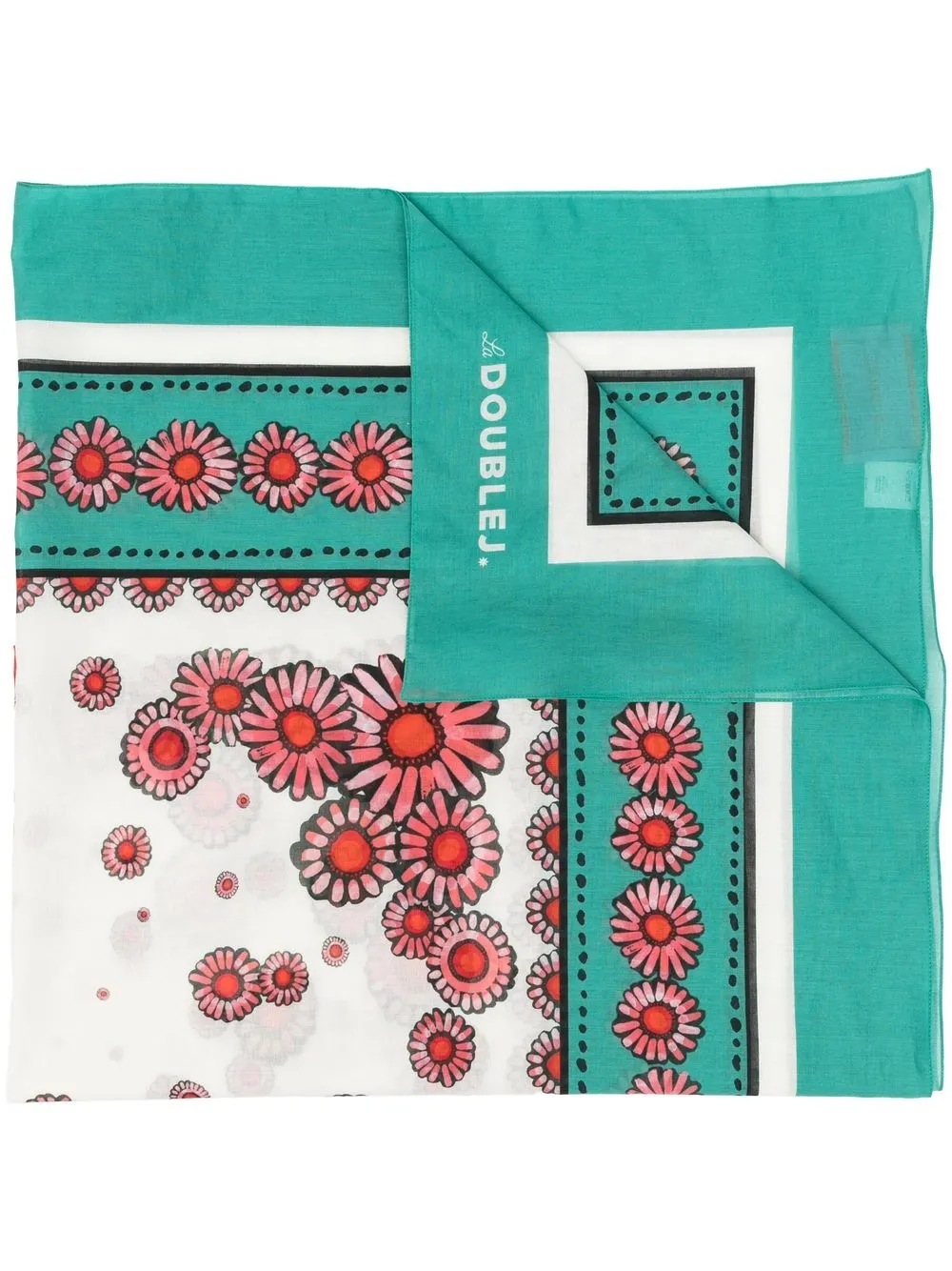 

La DoubleJ mascada con estampado floral - Verde