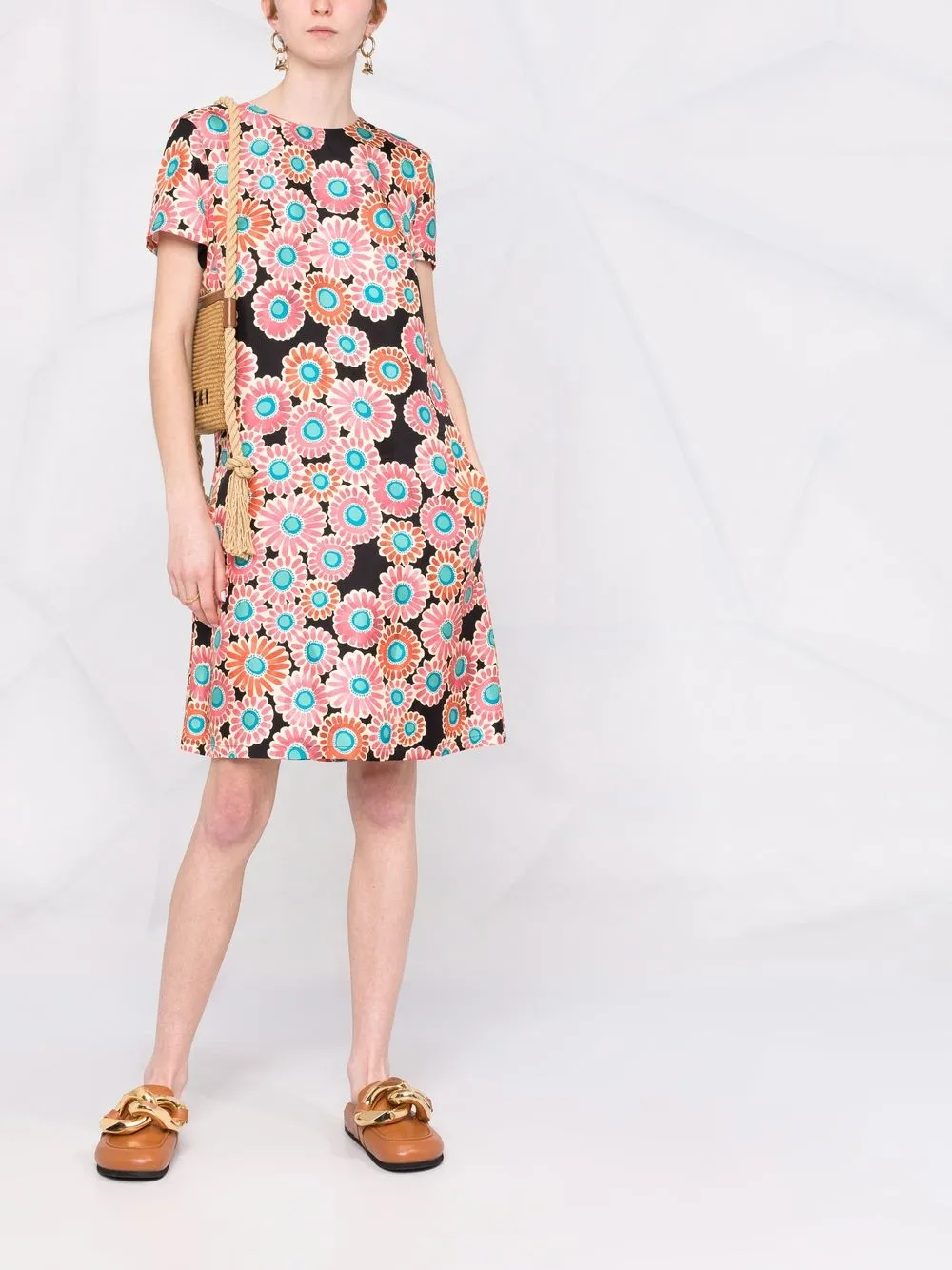 La DoubleJ Mini-jurk met print - Zwart