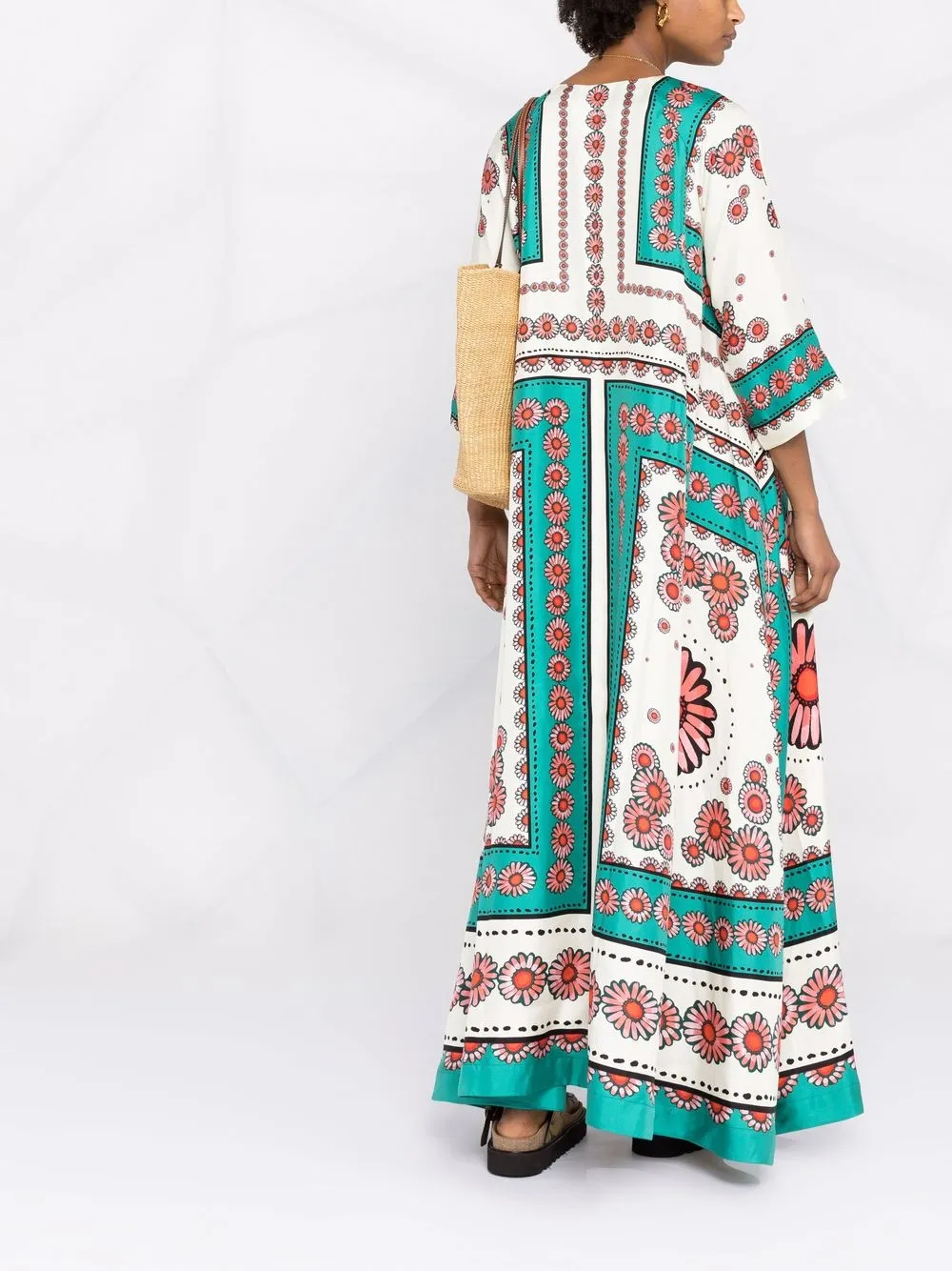 LA DOUBLEJ MUUMUU FLORAL-PRINT DRESS