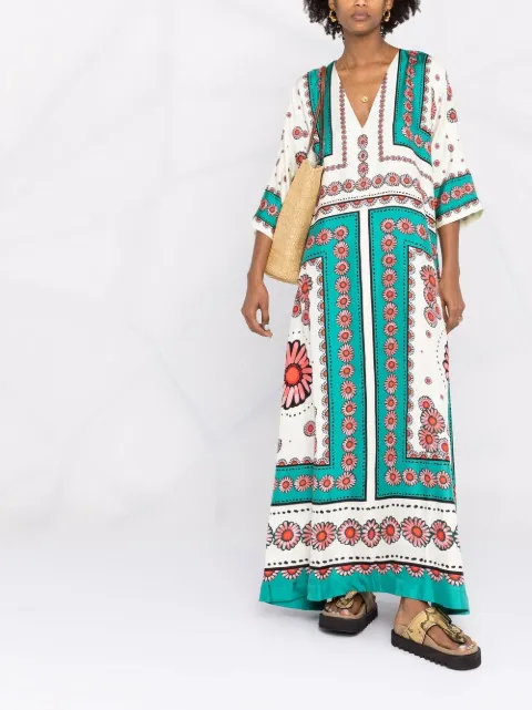 La DoubleJ Muumuu floral-print dress DRE0225SIL006DAY0008 - 1