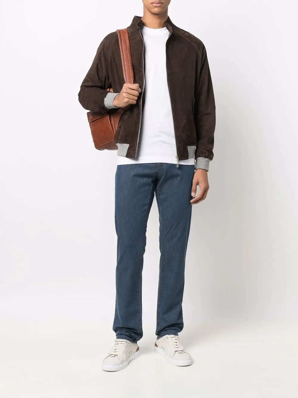 Canali Katoenen T-shirt - Wit