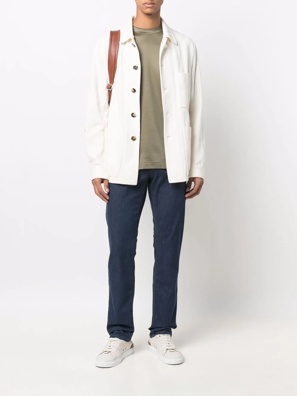 Canali Katoenen T-shirt - Groen