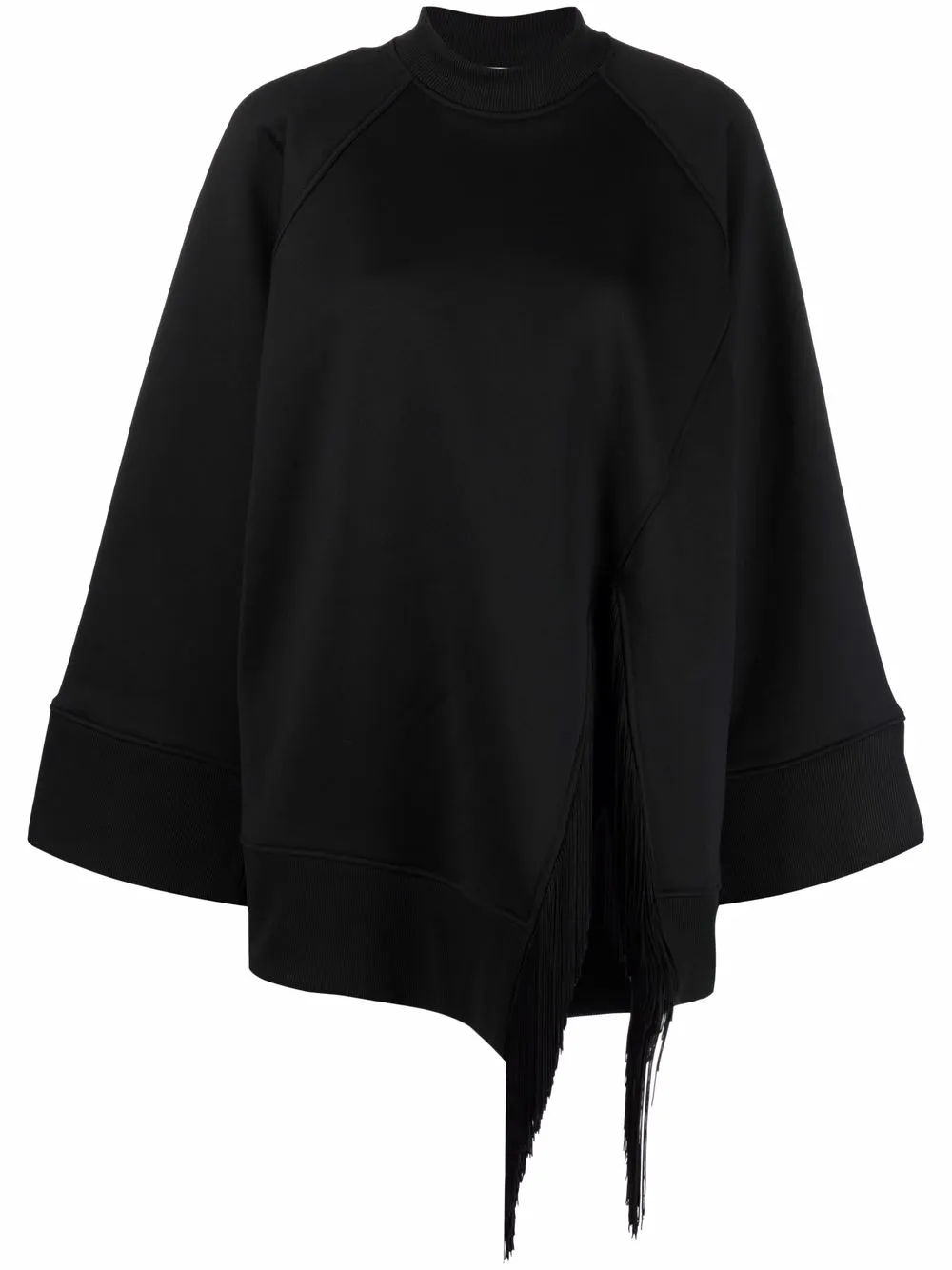 

The Attico fringed slit sweatshirt - Black