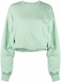 The Attico drop-shoulder silhouette sweatshirt - Green