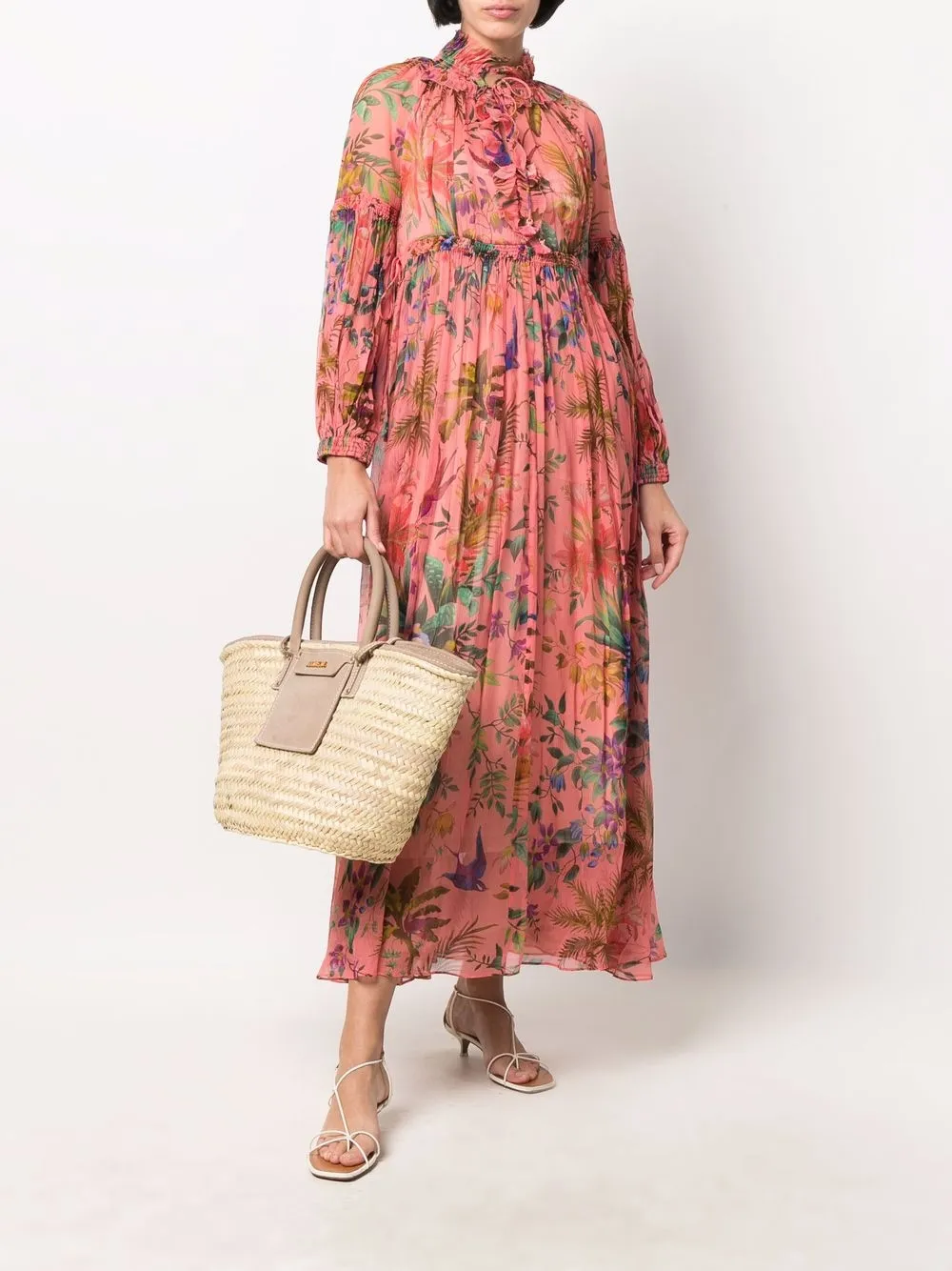 ZIMMERMANN Jurk met bloemenprint - Roze