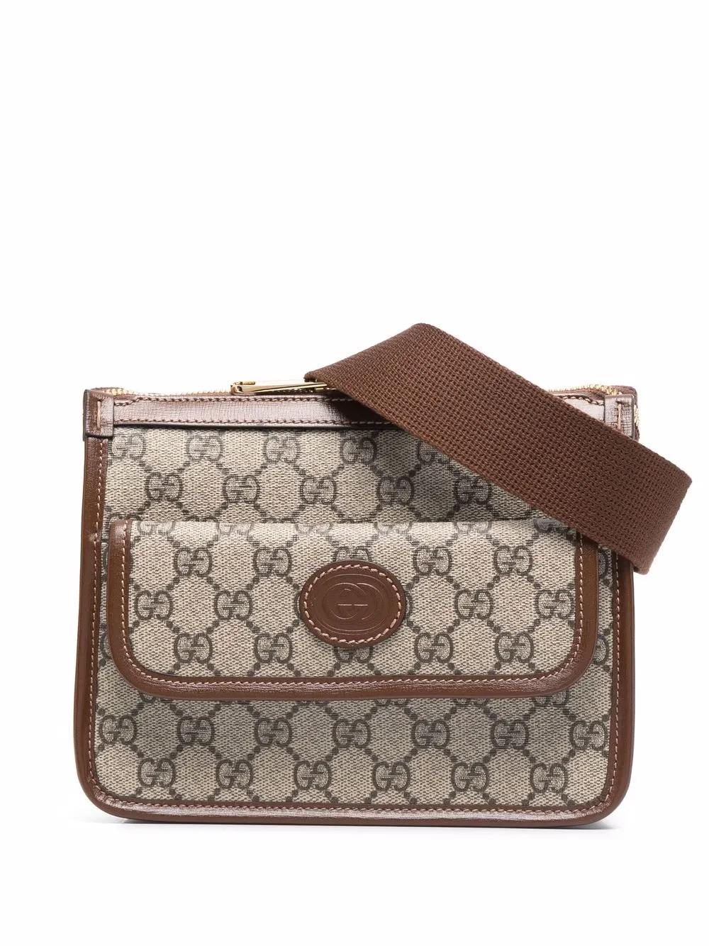 Gucci Gg Supreme Crossbody Bag In Brown ModeSens