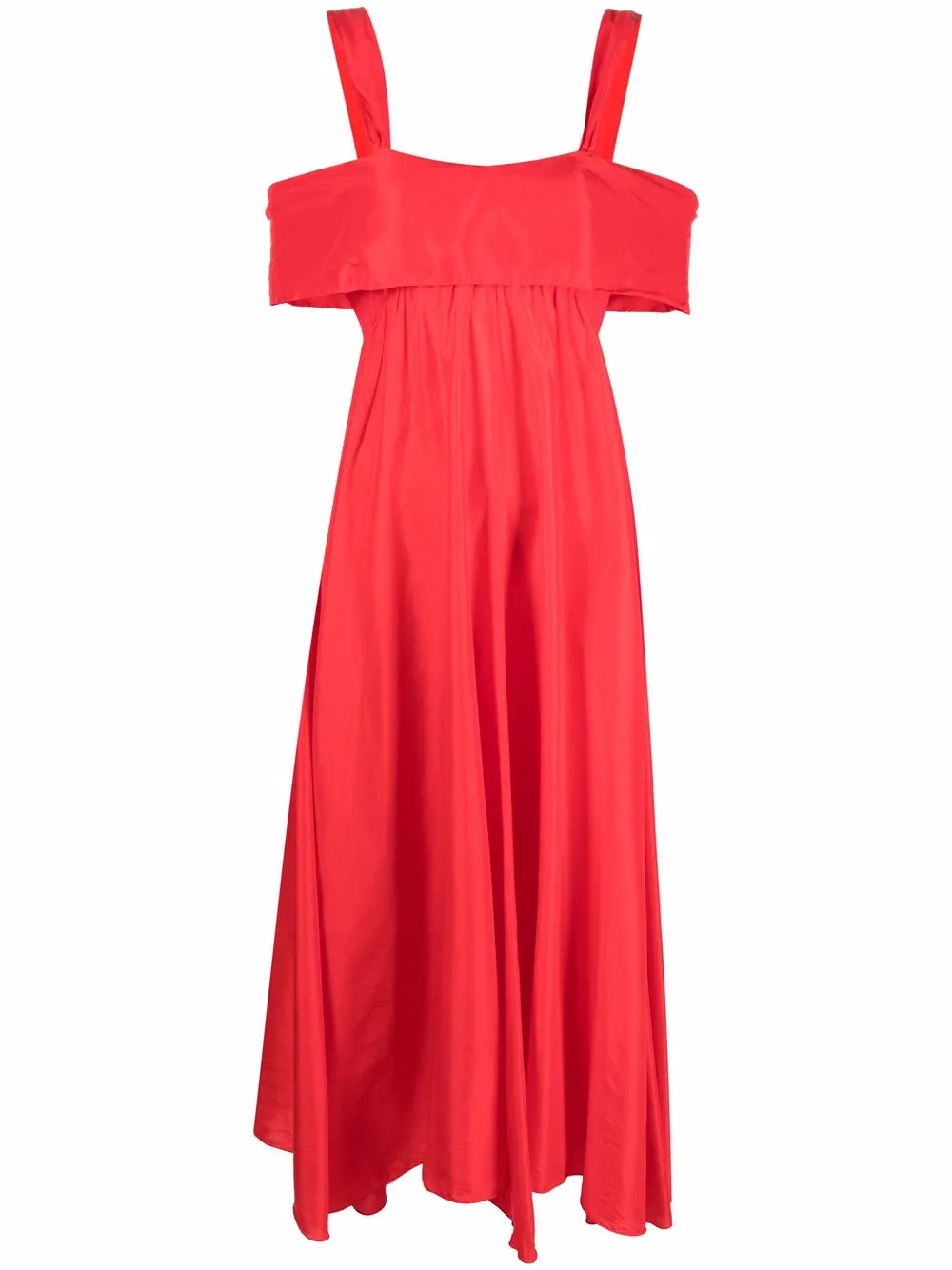 

Forte Forte cold-shoulder silk dress - Red