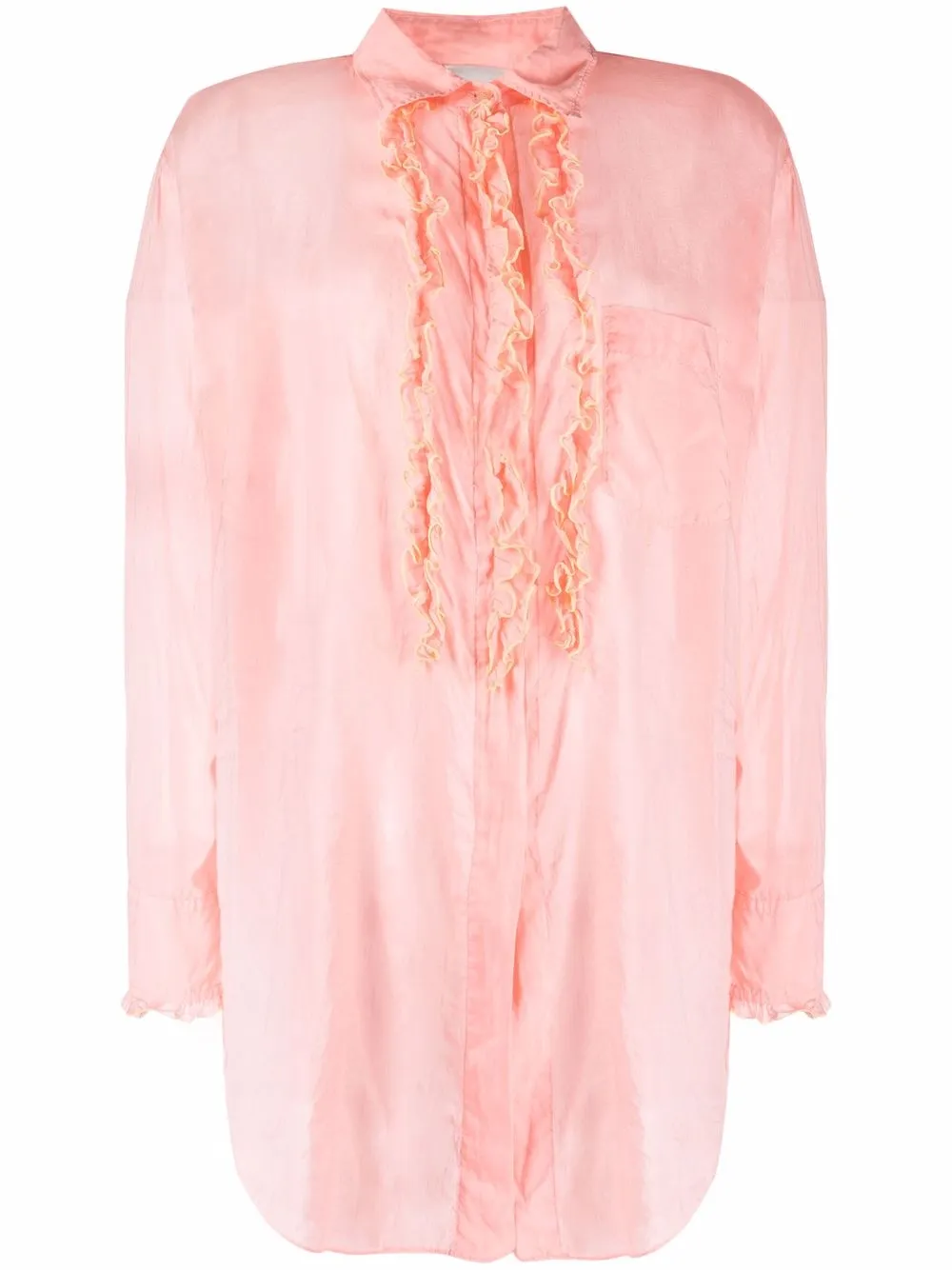 

Forte Forte ruffled-detail long-sleeve shirt - Pink