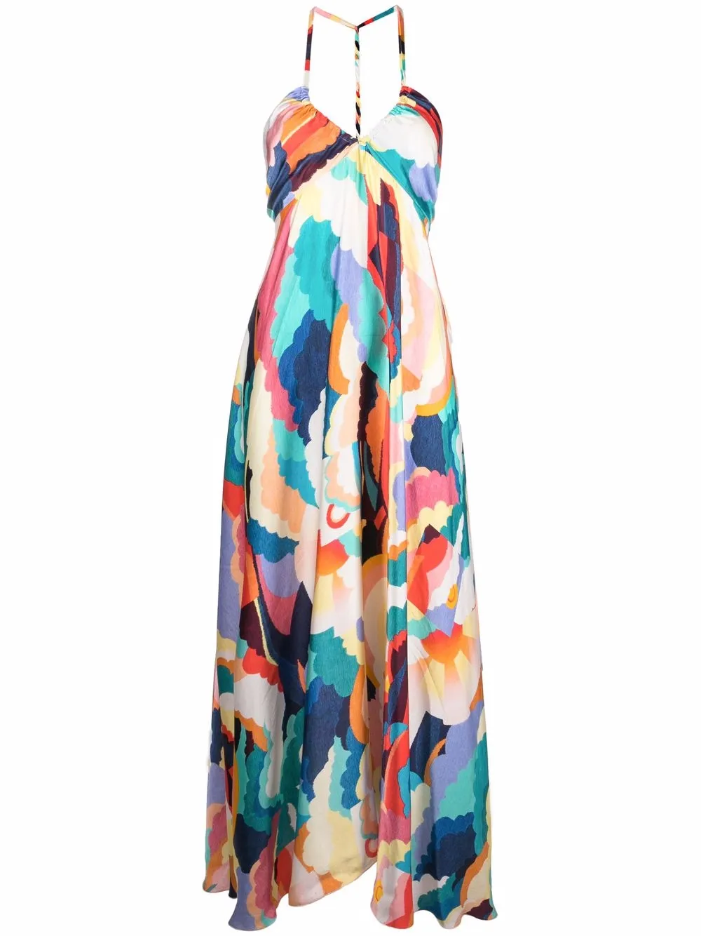 

Forte Forte abstract-print halternreck dress - Green