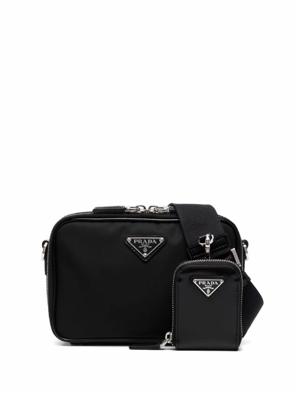 Prada Re - WakeorthoShops - Nylon Brique shoulder bag - prada silkscreen  logo print slides item