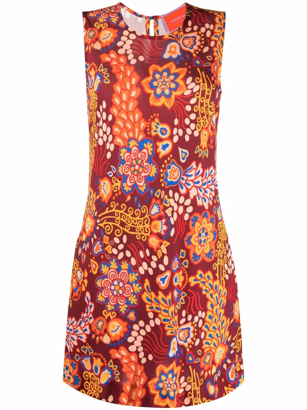 

La DoubleJ vestido mini con estampado floral - Naranja