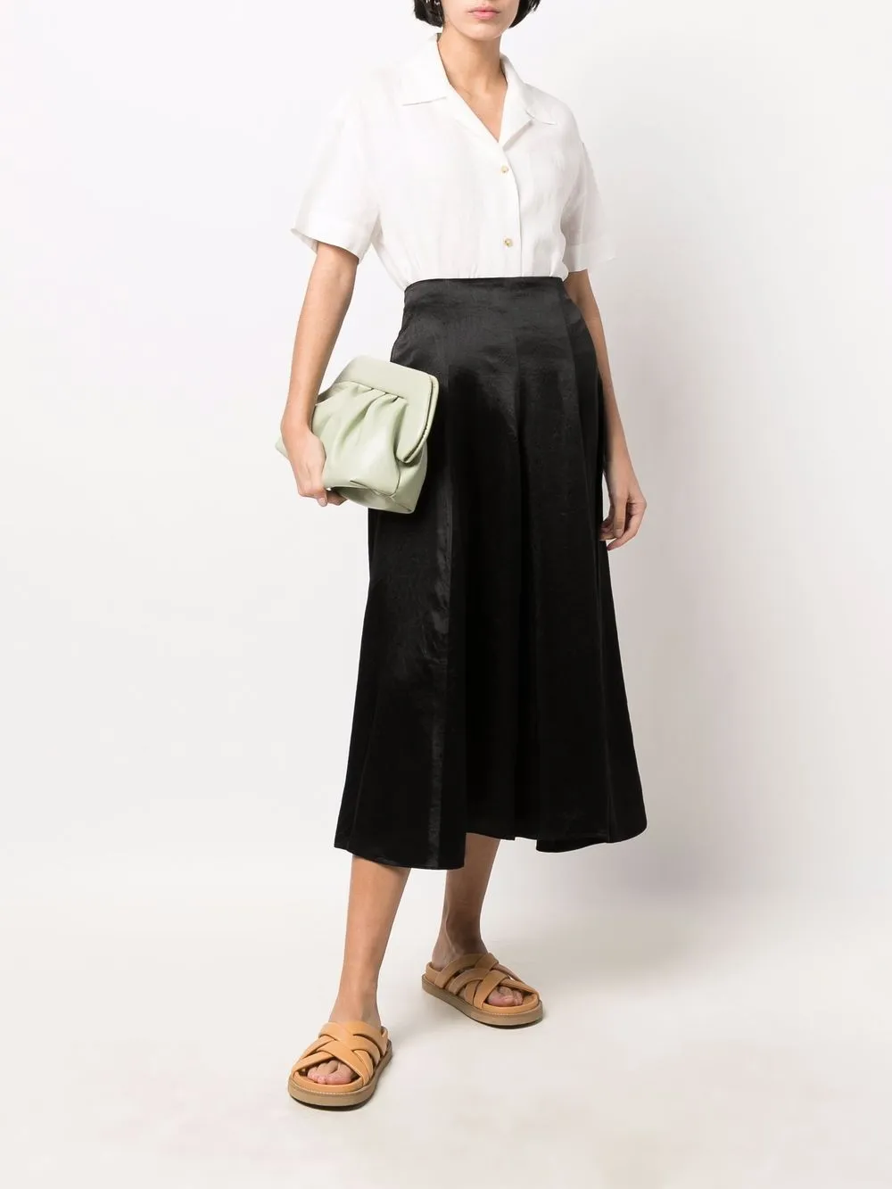 фото Vince расклешенная юбка с завышенной талией