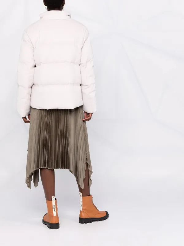 funnel neck waist detail puffer