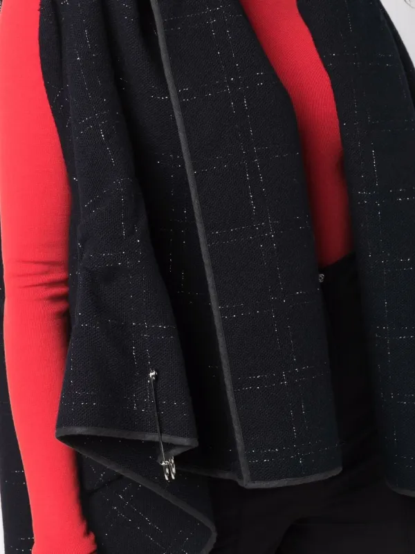 Comme Des Garçons Pre-Owned 1990s チェック ケープコート | ブルー